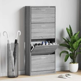 VidaXL Szafka na buty, szary dąb sonoma, 63x24x147 cm