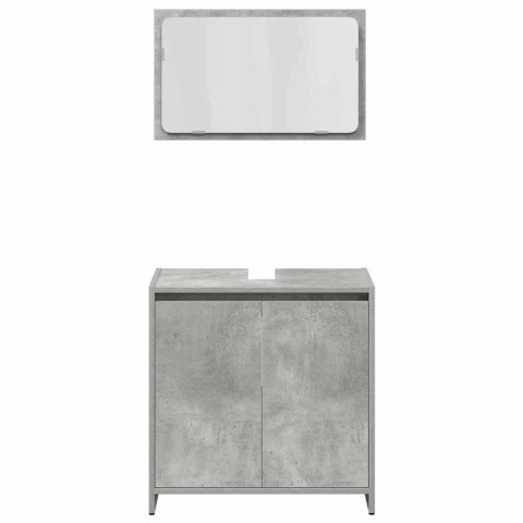 VidaXL 4-częściowy zestaw mebli łazienkowych, szarość betonu