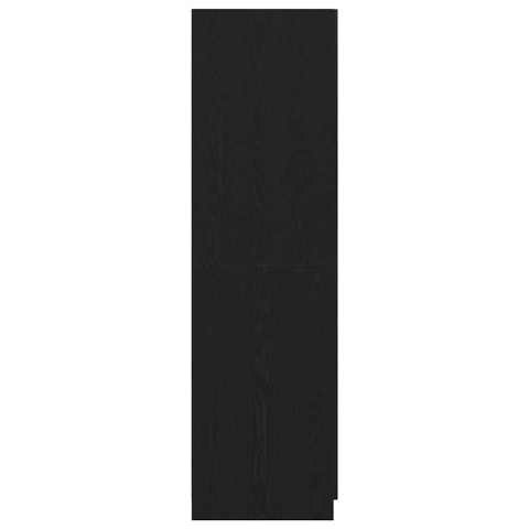 VidaXL Garderoba Czarny Dąb 80 x 52 x 180 cm Materiał drewnopochodny