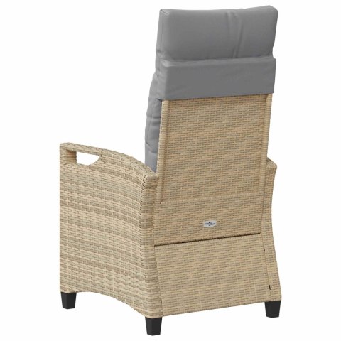 VidaXL Krzesło Ogrodowe 2 pcs Beżowy i jasnoszary 56 x 60 x 112 cm