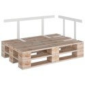 VidaXL Oparcie do sofy z palet, białe, 110 cm, żelazo