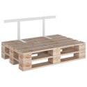 VidaXL Oparcie do sofy z palet, białe, 110 cm, żelazo