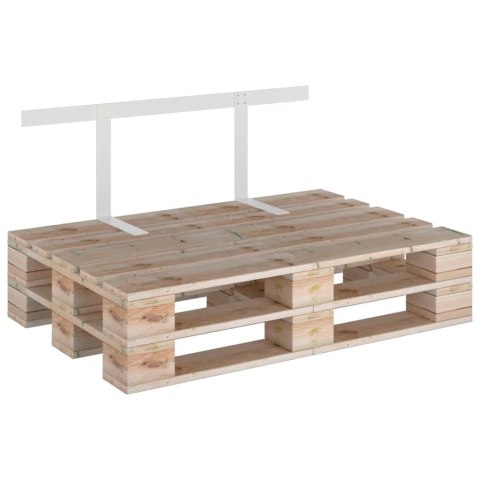 VidaXL Oparcie do sofy z palet, białe, 110 cm, żelazo