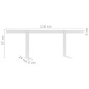 VidaXL Oparcie do sofy z palet, białe, 110 cm, żelazo