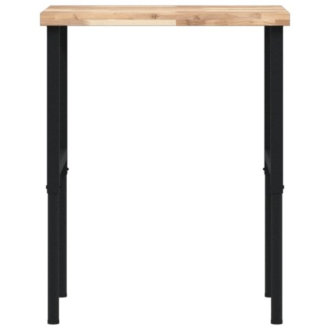 VidaXL Stolik roboczy, 80x60x(73-99,5)cm, prostokątny, drewno akacjowe