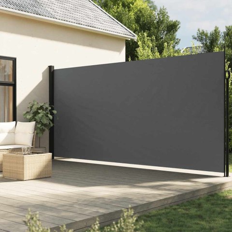 ZWIJANA MARKIZA OGRODOWA BOCZNA NA TARAS ANTRACYTOWA 220X500CM