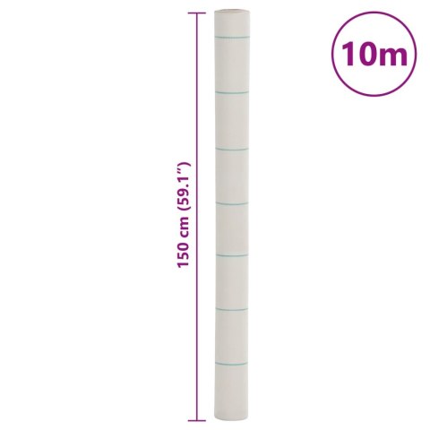 VidaXL Agrowłóknina antychwastowa, biała, 1,5x10 m, PP