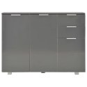 VidaXL Komoda na wysoki połysk, szara, 107x35x80,5 cm