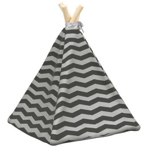 VidaXL Namiot dla zwierząt z poduszką Biały i szary 40 x 40 x 50 cm