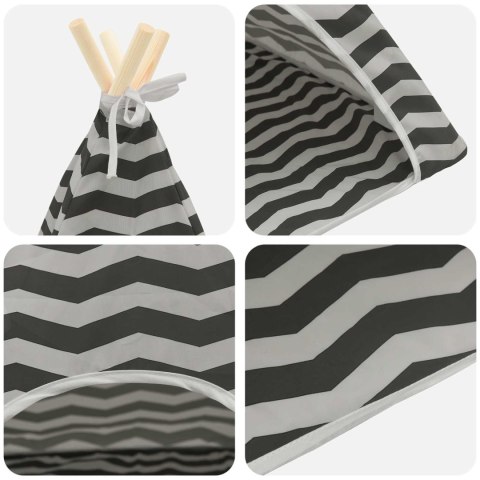 VidaXL Namiot dla zwierząt z poduszką Biały i szary 60 x 60 x 70 cm