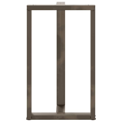 VidaXL Nogi do stołu barowego w kształcie litery T 2 szt. Czarne 60x35x(100-101) cm Stal