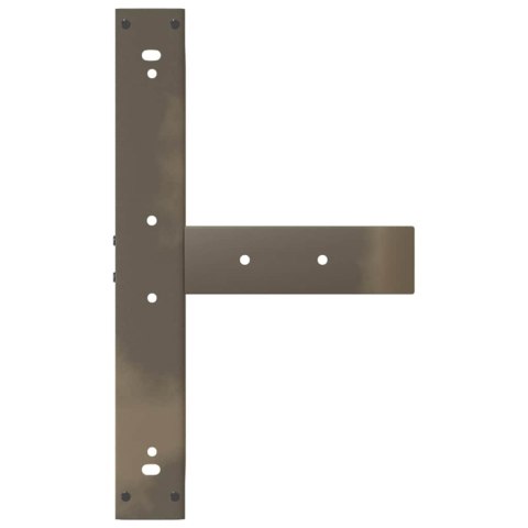 VidaXL Nogi do stołu barowego w kształcie litery T 2 szt. Czarne 60x35x(100-101) cm Stal