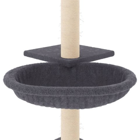 VidaXL Drapak dla kota z sizalowymi słupkami, ciemnoszary, 72 cm
