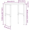 VidaXL Stolik roboczy, 80x60x(73-99,5)cm, prostokątny, drewno akacjowe