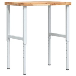 VidaXL Stolik roboczy, 80x60x(73-99,5)cm, prostokątny, drewno akacjowe