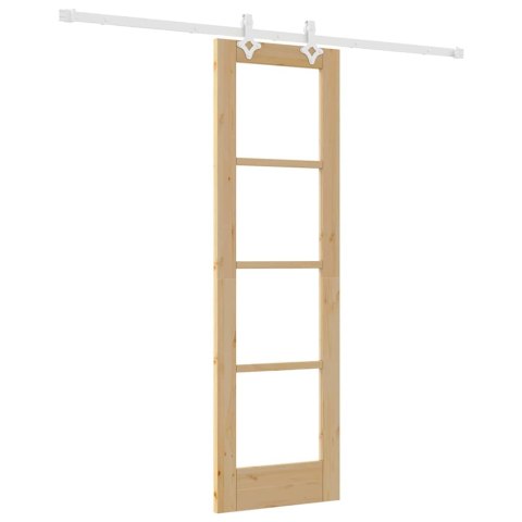 VidaXL Drzwi przesuwne Naturalny 61 x 198,5 cm