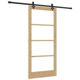 VidaXL Drzwi przesuwne Naturalny 93 x 202 cm