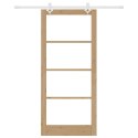 VidaXL Drzwi przesuwne Naturalny 93 x 211 cm