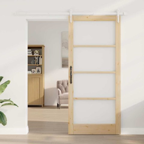 VidaXL Drzwi przesuwne Naturalny 93 x 211 cm