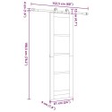 VidaXL Drzwi przesuwne ORKDAL Naturalny 61 x 198,5 cm