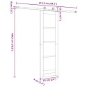 VidaXL Drzwi przesuwne ORKDAL Naturalny 61 x 198,5 cm