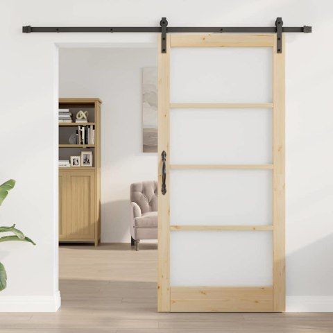 VidaXL Drzwi przesuwne ORKDAL Naturalny 93 x 202 cm