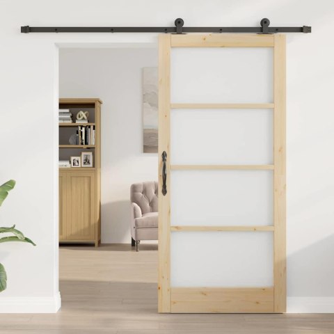 VidaXL Drzwi przesuwne ORKDAL Naturalny 93 x 202 cm