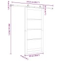 VidaXL Drzwi przesuwne ORKDAL Naturalny 93 x 202 cm