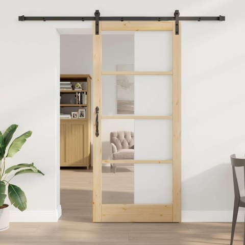 VidaXL Drzwi przesuwne ORKDAL Naturalny 93 x 211 cm