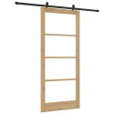 VidaXL Drzwi przesuwne ORKDAL Naturalny i czarny 93 x 211 cm