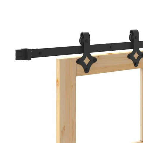 VidaXL Drzwi przesuwne ORKDAL Naturalny i czarny 93 x 211 cm