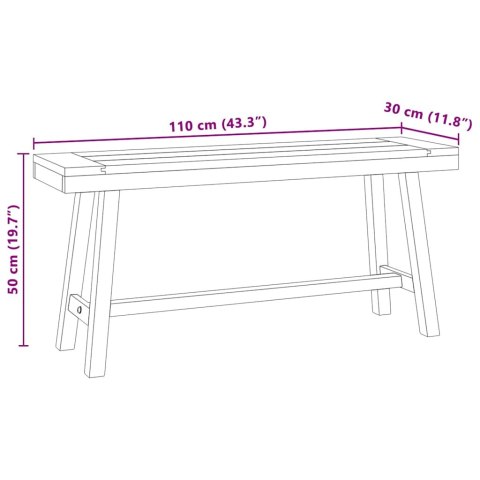 ŁAWKA 110CM LITE DREWNO TEKOWE