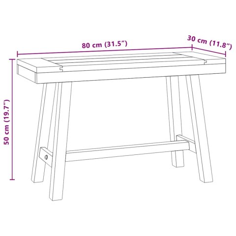 ŁAWKA 80CM LITE DREWNO TEKOWE