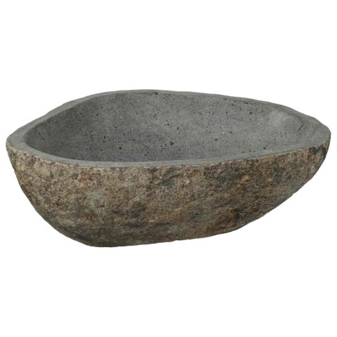 VidaXL Basin z rzeczonego kamienia Jasnoszary 52 x 40 x 15 cm