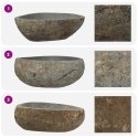 VidaXL Basin z rzeczonego kamienia Jasnoszary 52 x 40 x 15 cm