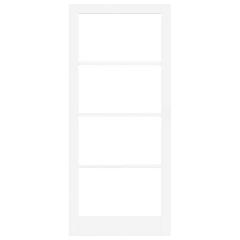 DRZWI WEWNĘTRZNE BIAŁE LITE DREWNO SOSNOWE SZKŁO HARTOWANE 93X211 CM