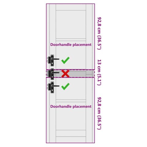 VidaXL Drzwi wewnętrzne ORKDAL Brązowy 61 x 198,5 cm