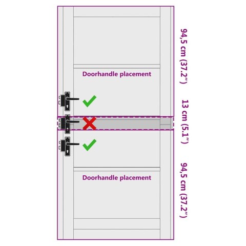 VidaXL Drzwi wewnętrzne ORKDAL Brązowy 93 x 202 cm
