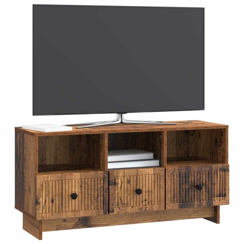 VidaXL Szafka pod telewizor z szufladą Stare drewno 102 x 34,5 x 50 cm