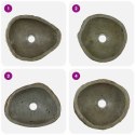 VidaXL Basin z rzeczonego kamienia (30-37) x (25-30) x 12 cm