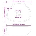 VidaXL Basin z rzeczonego kamienia (30-37) x (25-30) x 12 cm