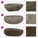 VidaXL Basin z rzeczonego kamienia Jasnoszary 45 x 35 x 15 cm