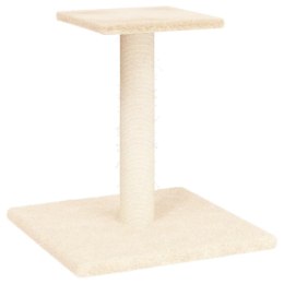 VidaXL Drapak dla kota z platformą, kremowy, 38 cm