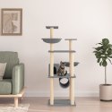 DRAPAK DLA KOTA Z SIZALOWYMI SŁUPKAMI JASNOSZARY 141CM