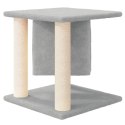 DRAPAK DLA KOTA Z SIZALOWYMI SŁUPKAMI JASNOSZARY 37CM