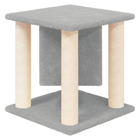 DRAPAK DLA KOTA Z SIZALOWYMI SŁUPKAMI JASNOSZARY 37CM