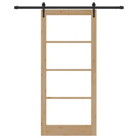 VidaXL Drzwi przesuwne Naturalny 93 x 211 cm