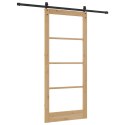 VidaXL Drzwi przesuwne Naturalny i czarny 93 x 211 cm