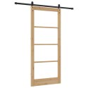 VidaXL Drzwi przesuwne ORKDAL Naturalny i czarny 93 x 211 cm
