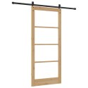 VidaXL Drzwi przesuwne ORKDAL Naturalny i czarny 93 x 211 cm
